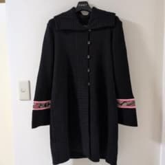 レオナール ニット カーディガン コート 黒 40 - メルカリ