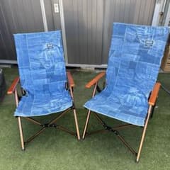 コールマンコラボmonroデニムブルー 折りたたみチェア 2脚セット