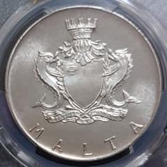 1973年 マルタ銀貨 2ポンド銀貨 SV987 大型銀貨 PCGS MS65 - メルカリ
