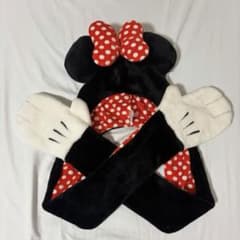 ディズニー ミニーマフラーキャップ - メルカリ