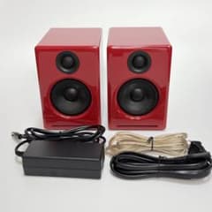 audio engine A2+ レッド スピーカー 本体 + アダプター - メルカリ