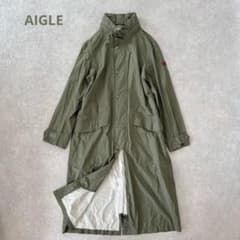 未使用】AIGLE エーグル MTDライディングコート カーキ ロング フード