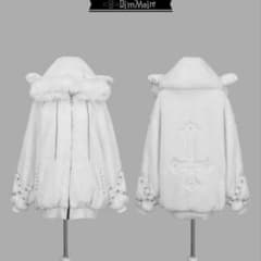 ディムモアール ファーパーカーWhite アウター - メルカリ