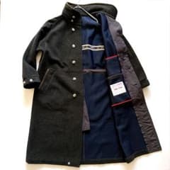 希少✨️シナコバ ロングコート ウール混 フード 2way 船長 ワッペン M