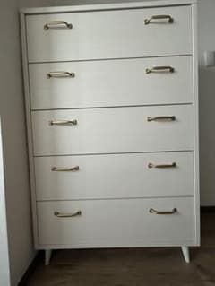 ホワイト 5段チェスト モダンデザイン ビーカンパニー B-Company