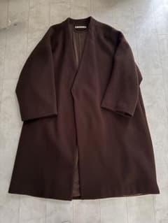 サスクワッチファブリックス ブラウン ロングコート コクーン