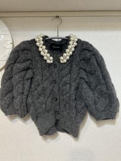 Simone Rocha XS パール付きグレーカーディガン - メルカリ