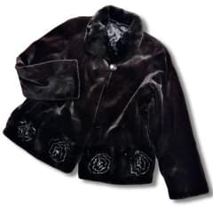 最高級✨サガミンクロイヤル シェアード リアルファーコート 本毛皮 花