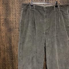 80s ヴィンテージ 太畝 コーデュロイパンツ ツータック 36 msa163