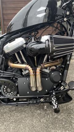 Yパイプマフラー(ハーレーダビットソンスポーツスター) - メルカリ