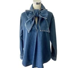 Chloe クロエ デニム棒タイシャツ プルオーバー ジャケット - メルカリ