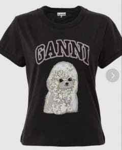 新品タグ付き♡GANNI♡プードル♡Tシャツ♡Mサイズ - メルカリ