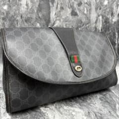 ✨極美品✨GUCCI シェリーライン GG ブラック クラッチバッグ NC