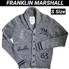 未着用】フランクリン マーシャル ニットカーディガン メンズS グレー