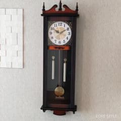 ☆シチズン 振り子時計 掛時計 柱時計 クオーツ 振り子時計 4MJ743 W4