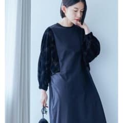 中川政七商店【数量限定】布ぬのワンピース やたらフロック 黒 - メルカリ