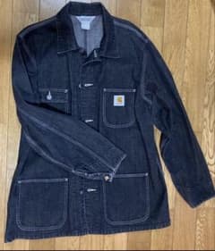 春先特割❗️デニムカバーオール カーハートブラックデニムXL - メルカリ