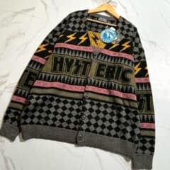 25aw 未使用 ヒステリックグラマー サンダー柄 モヘア カーディガン XL