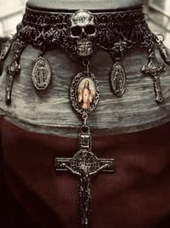 ☆1点物☆ジャンポールゴルチエ☆スカルクロスチャームレース