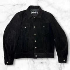 Schott ブラック スエードレザージャケット Leeタイプ サイズ40 - メルカリ