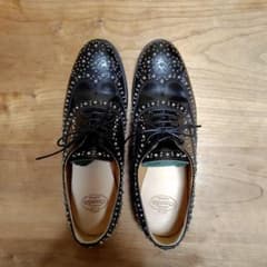 お値下げ致しました。チャーチ スタッズ付き黒レースアップ革靴36