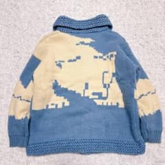 Jesus Canvas カウチンニット 肉厚 セーター メープルボタンシロクマ