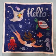 FEILER フェイラー タオルハンカチ ハローグランブルーWEB限定 ラメ