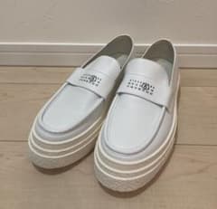 ☆MM6 ホワイト厚底ローファー40 - メルカリ