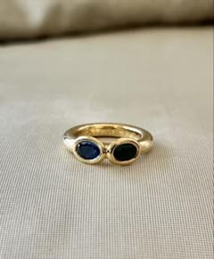 CHAUMET】ショーメ エメラルドサファイア K18リング - メルカリ