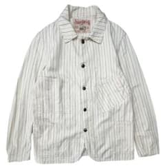 東洋 シュガーケーン ストライプ カバーオール ホワイト 38 - メルカリ