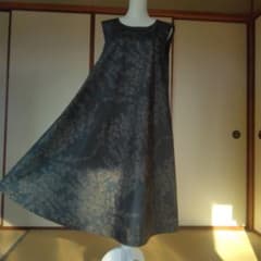 荘司様専用 大島紬解き生地からバイアス仕立てロングフレアー