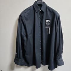 RAF SIMONS RSロゴ オーバーサイズブラックデニムジャケット - メルカリ