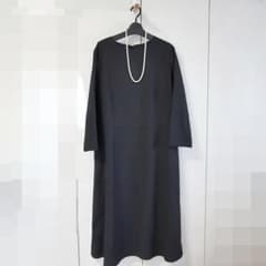 美品□ニューヨーカー□大きいサイズ17号□千鳥格子のワンピース□黒