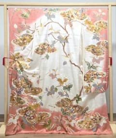 E5 美品 吉澤友禅 吾妻徳穂 吉祥文様 金彩 金駒刺繍 袷 正絹 振袖 着物