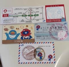 万博記念 ICOCA カード ミャクミャク 万博切手 記念切符 限定スタンプ