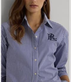 未使用級】ローレンラルフローレン ストライプ シャツ 刺繍 XXS - メルカリ