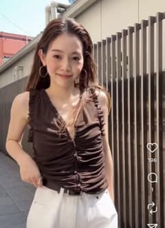 searoomlynn tulleギャザーシアータンクベスト - メルカリ