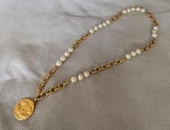 CHANEL シャネル チェーンベルト フェイクパール ココマーク 95A 中古