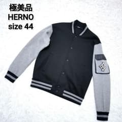 極美品】22AW HERNO ヘルノ ブランドロゴ ボタンダウン ブルゾン44