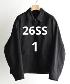 26SS comoli コモリ ブラックデニム ジップショートジャケット 1
