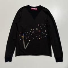 JUNYA WATANABE MAN スウェット ビジュー チェーン ブラック - メルカリ