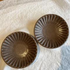 小澤基晴 ブロンズ釉 6寸しのぎ(そぎ)皿 2枚セット - メルカリ