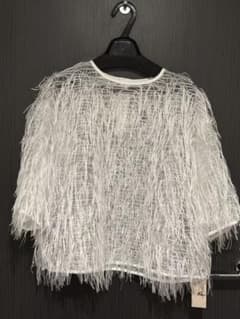 新品未使用タグ付き [Felice]フリンジシアーブラウス - メルカリ