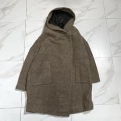 希少♡ヴェリテクール ウール 変形フーデッドコート ワンボタン パッチ