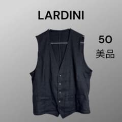 LARDINI リネンウール ジレ ベスト ブラック 50 REG - メルカリ