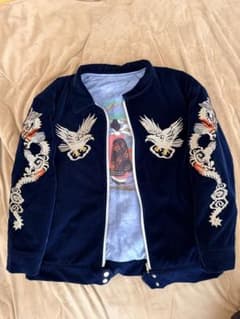 Vintage 美品 未使用近 別珍 handmade 龍鷲 日本限定スカジャン - メルカリ