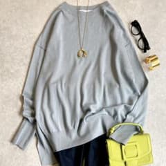 アパルトモン取扱 HelloBonjour 薄手クルーネックニットプルオーバー