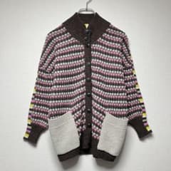 ミナペルホネン chipmunk ニットカーディガン マルチカラー ジャケット