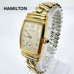 新品電池 稼働 ハミルトン 腕時計 ゴールド 6248 スモセコ 純正ベルト