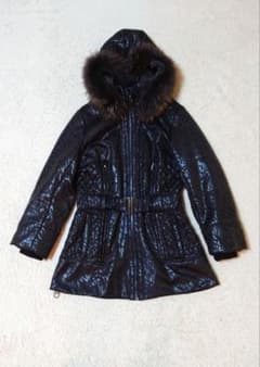 伊太利屋】ファー付きダークブラウンコート 11号 - メルカリ